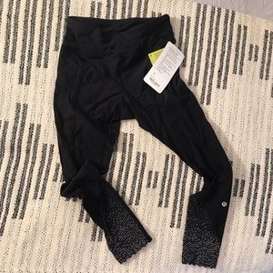 Scalloped hem tight stuff reflective tight